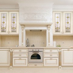 stained glass kitchen cabinet facades